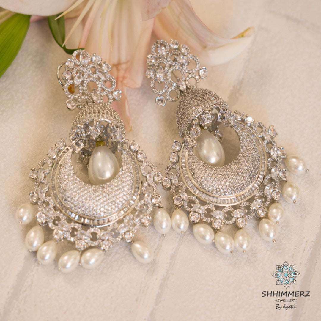 Pearl with Chandbali