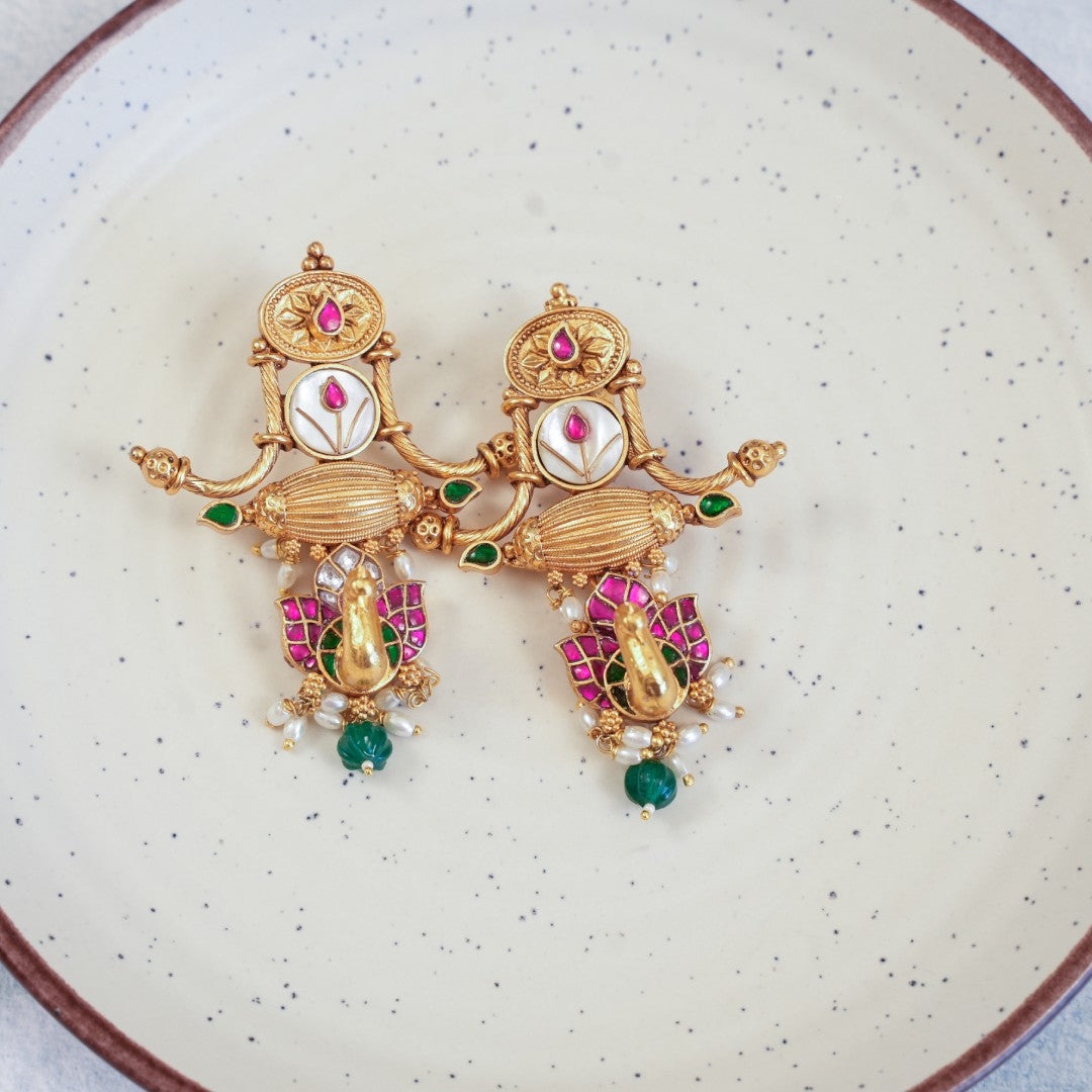 Peacock Jhumkas