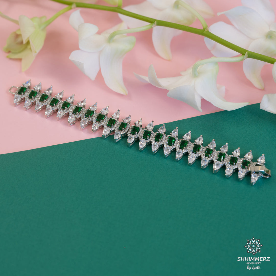 Princess Cut Emerald Bracelet