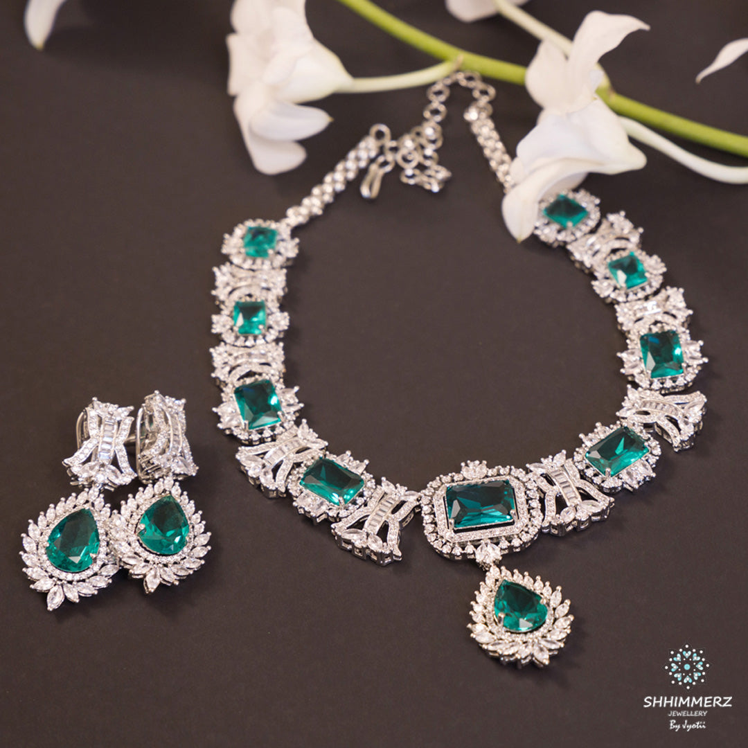 Sea green Drop Neckpiece