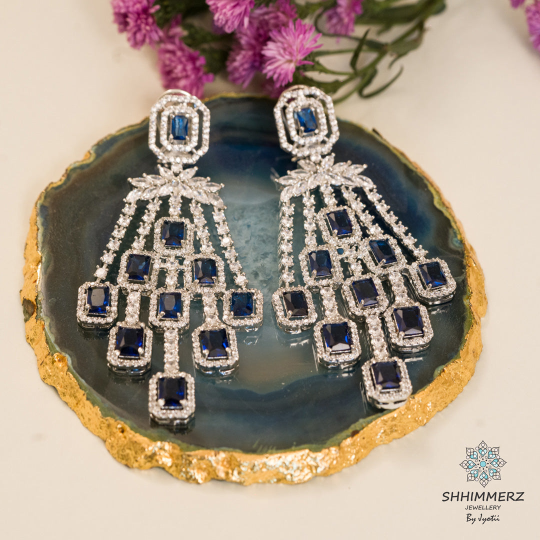 Layer Blue Sapphire Earrings
