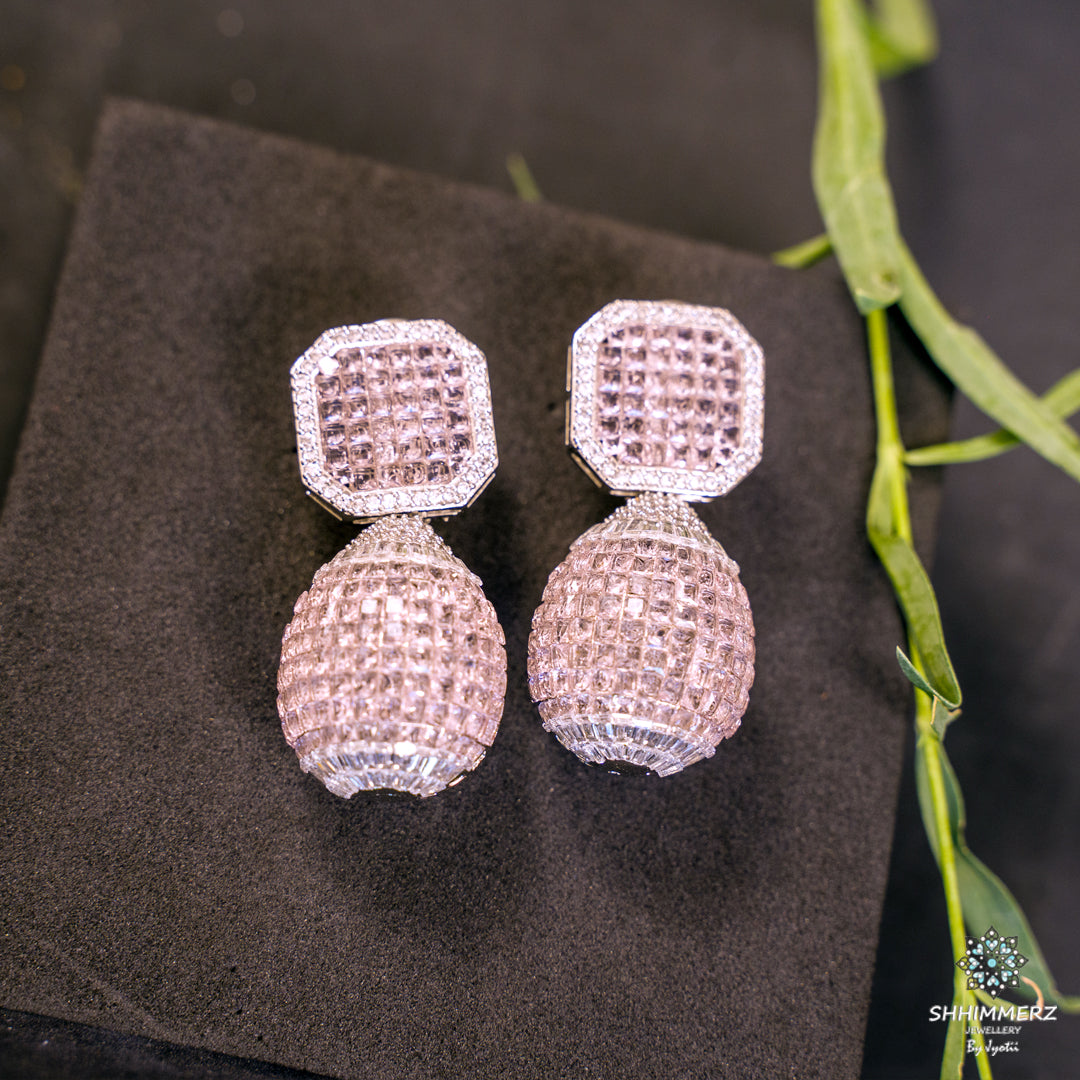 Pink Invisible Earrings