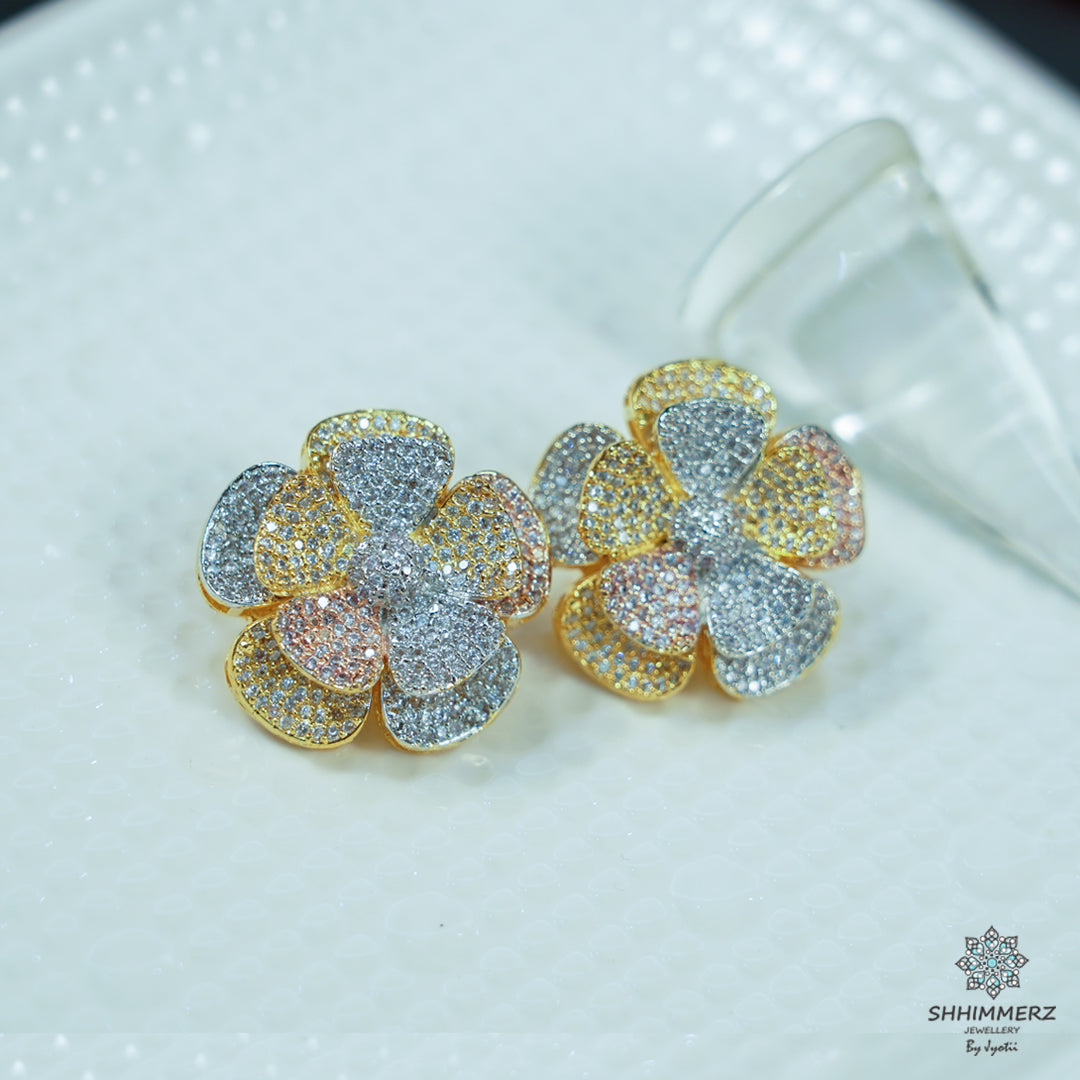 Rose Cluster Earrings