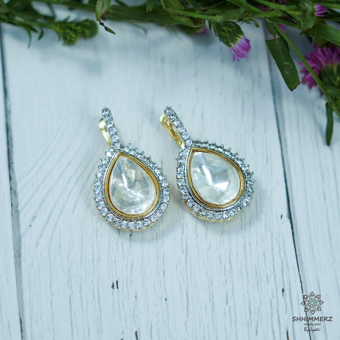 Pear Kundan Drops