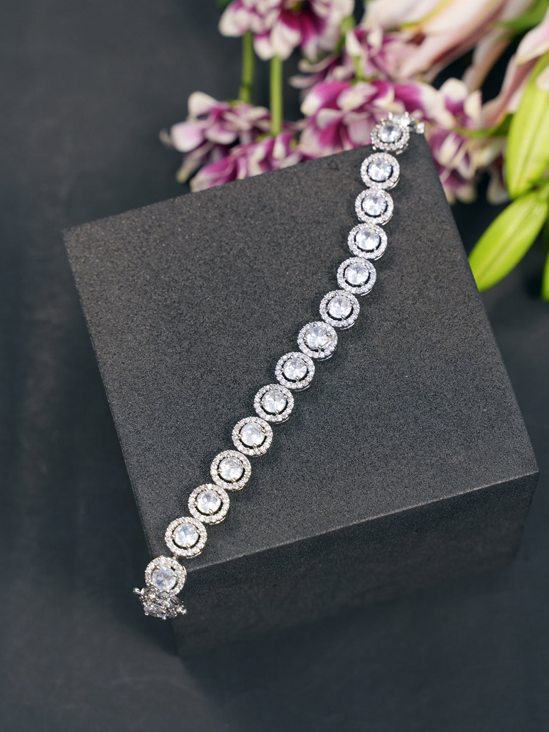 Round Stone Tennis Bracelet