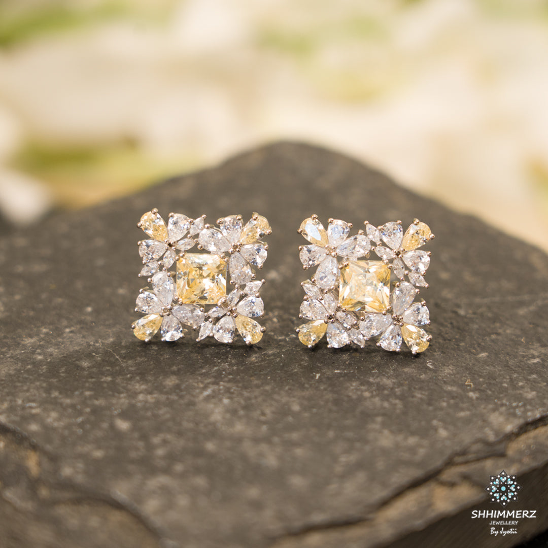 Square Yellow Studs .
