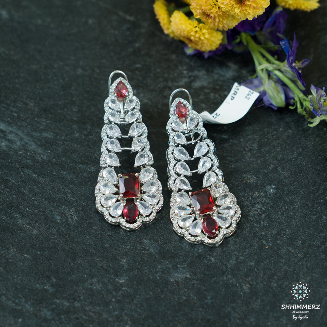 Shell Red Earrings