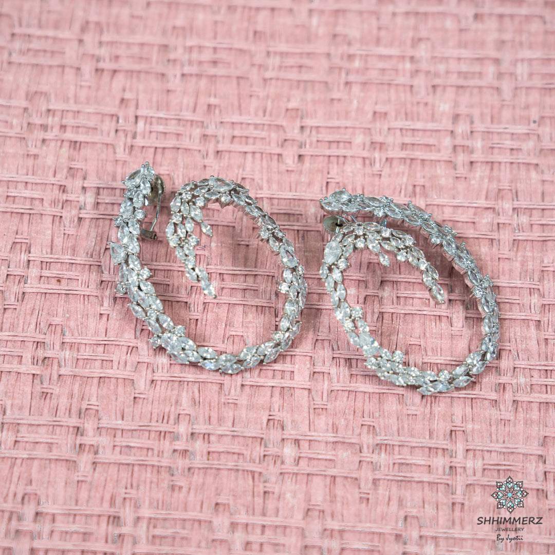 Curved Cluster Earrings