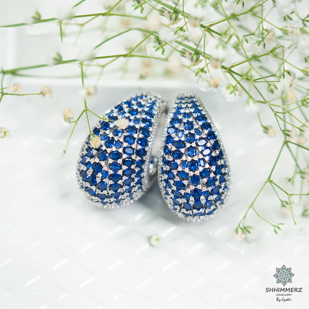 Sapphire Hoop Earrings
