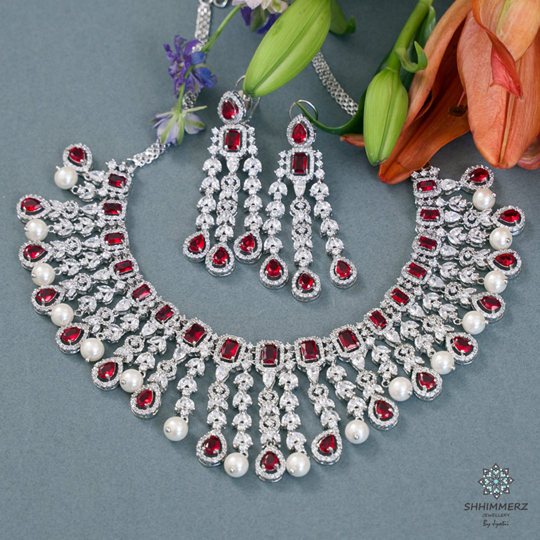 Ruby Pearl Neckpiece
