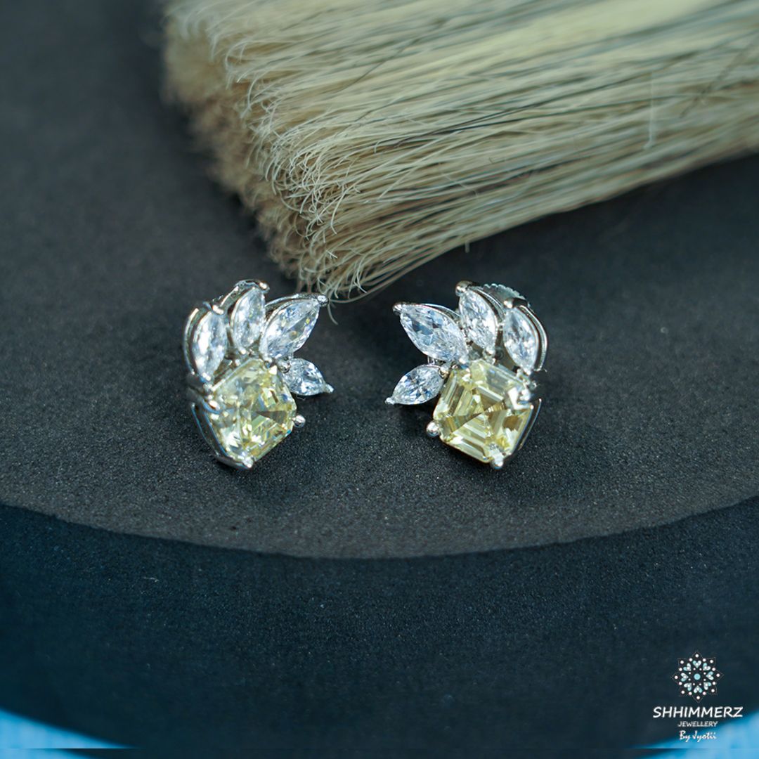 Yellow Sapphire Studs
