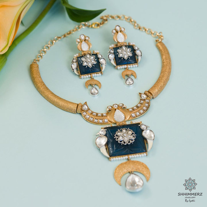 Antique Blue Hasli Neckpiece