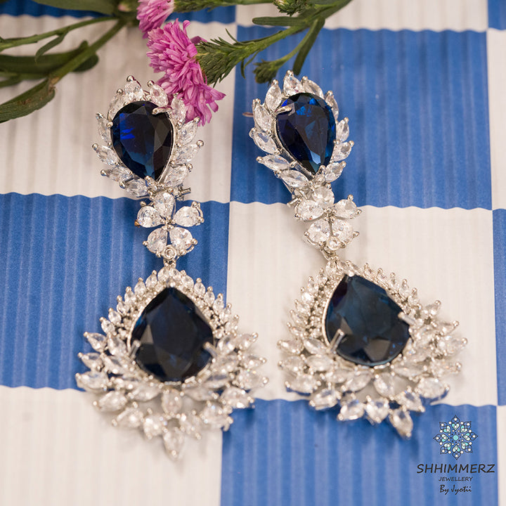 Long Coloured Stone Earrings