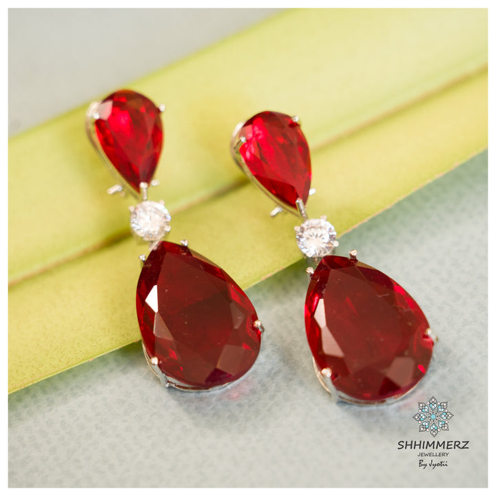 Pear Shaped Stone Earrings