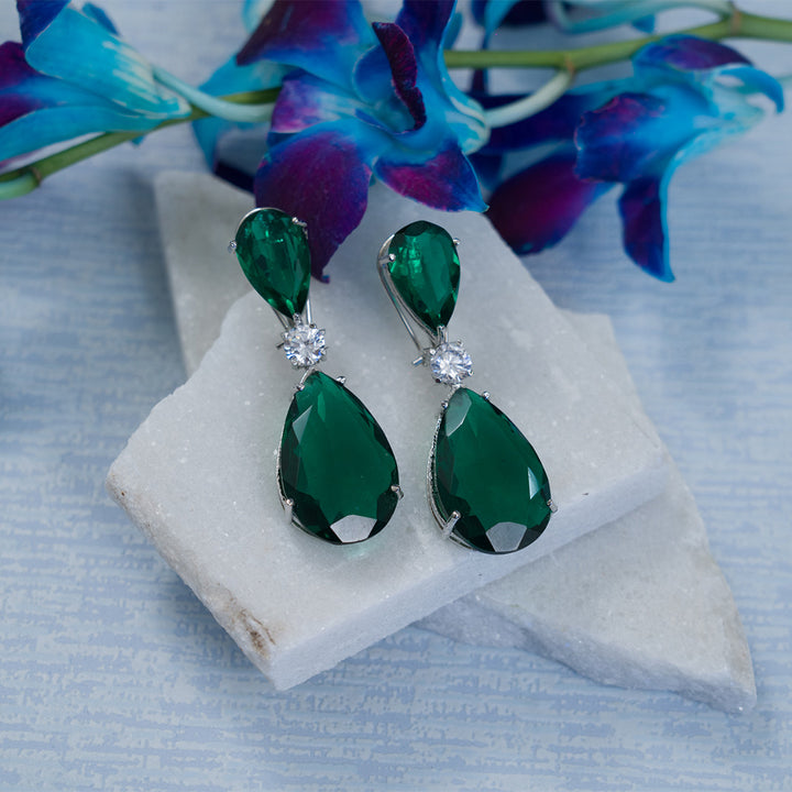 Pear Shaped Stone Earrings