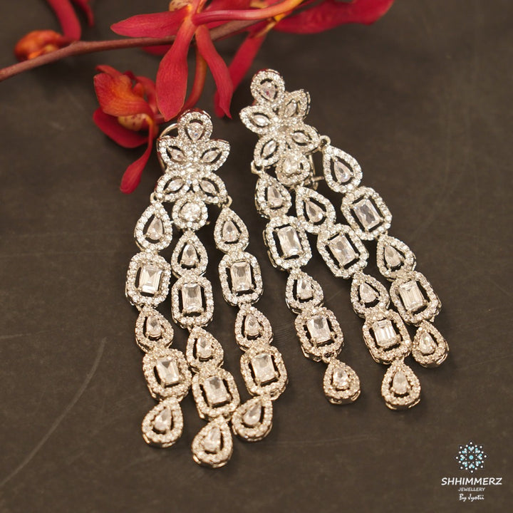 Beautifully Crafted Three Layer Earrings with different Shape and Size