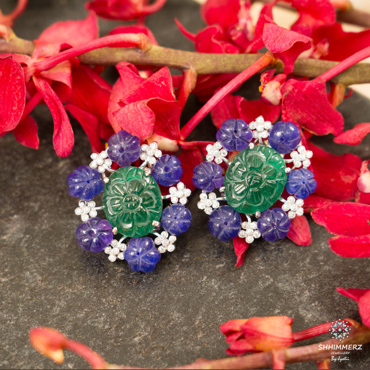 Carved Floral Studs