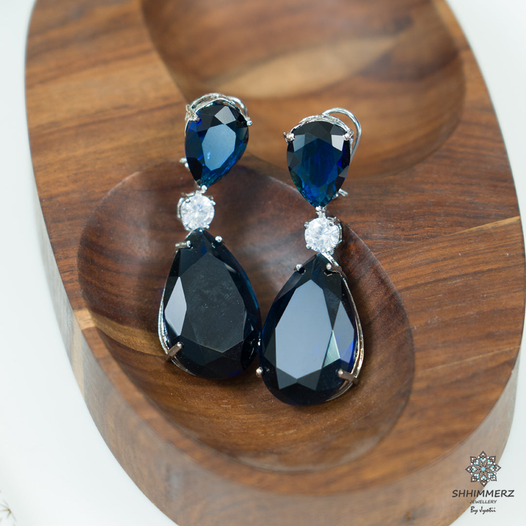 Pear Shaped Stone Earrings