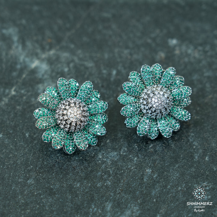 Sun-Flower Earrings .