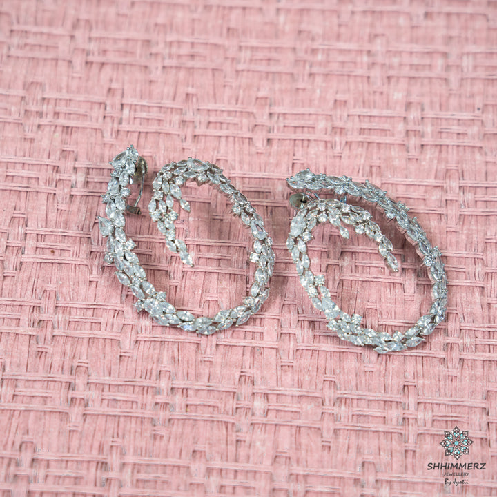 Curved Cluster Earrings