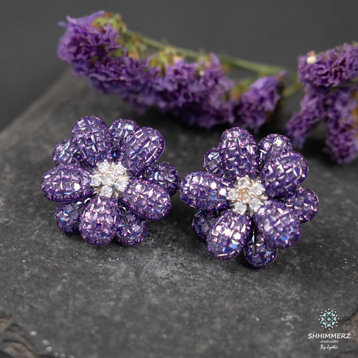 3D  Floral Studs