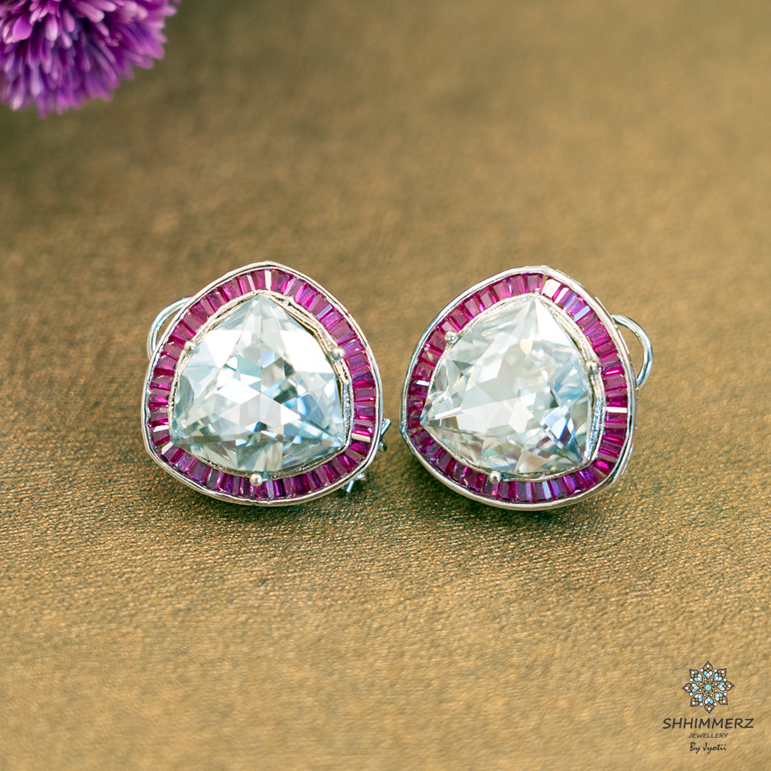 Tri Swarovski Studs