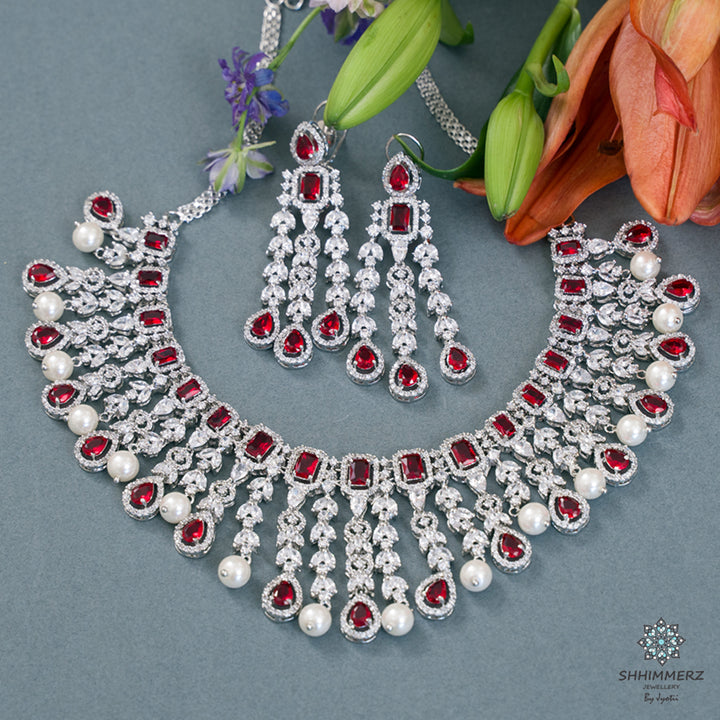 Ruby Pearl Neckpiece