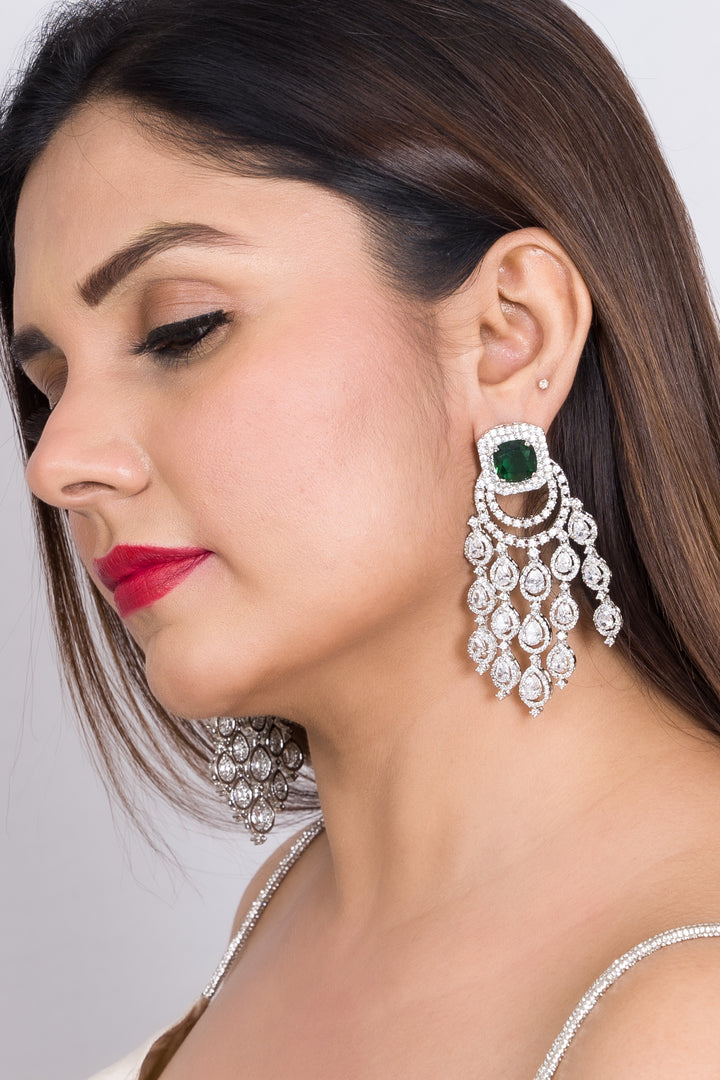 Emerald Dangling Earrings