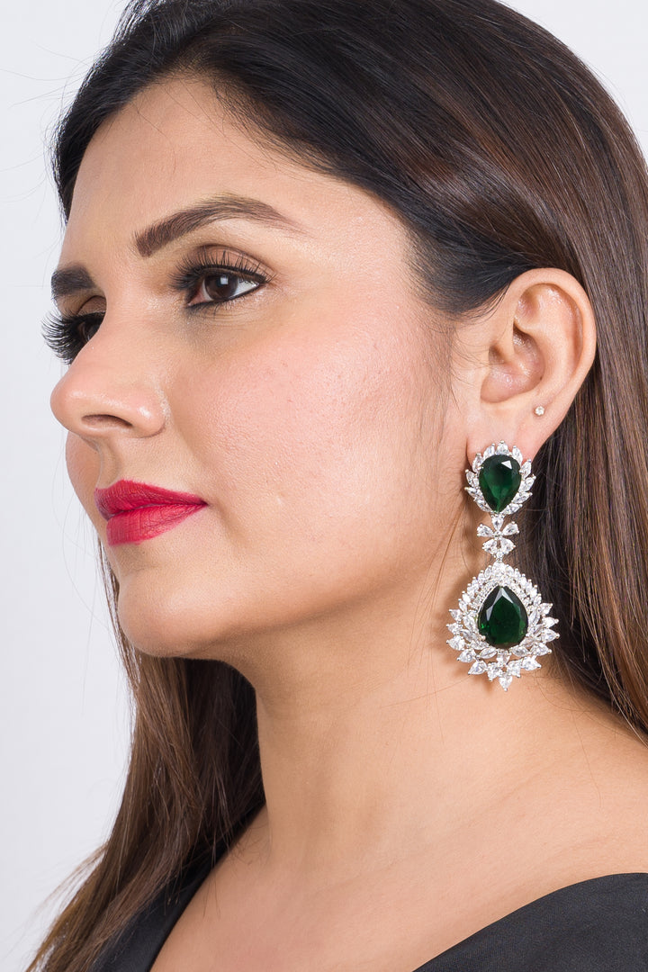 Long Coloured Stone Earrings