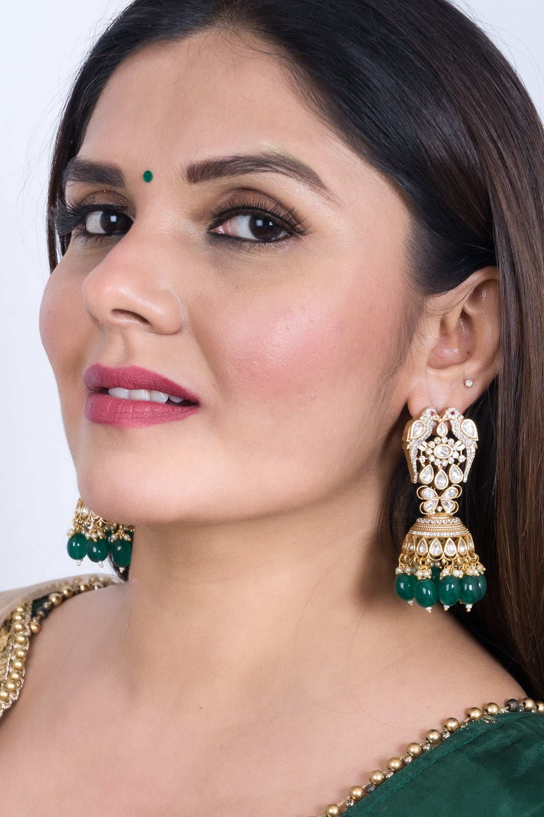 Traditional Parrot Jhumka