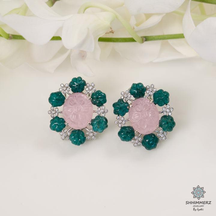 Carved Floral Studs