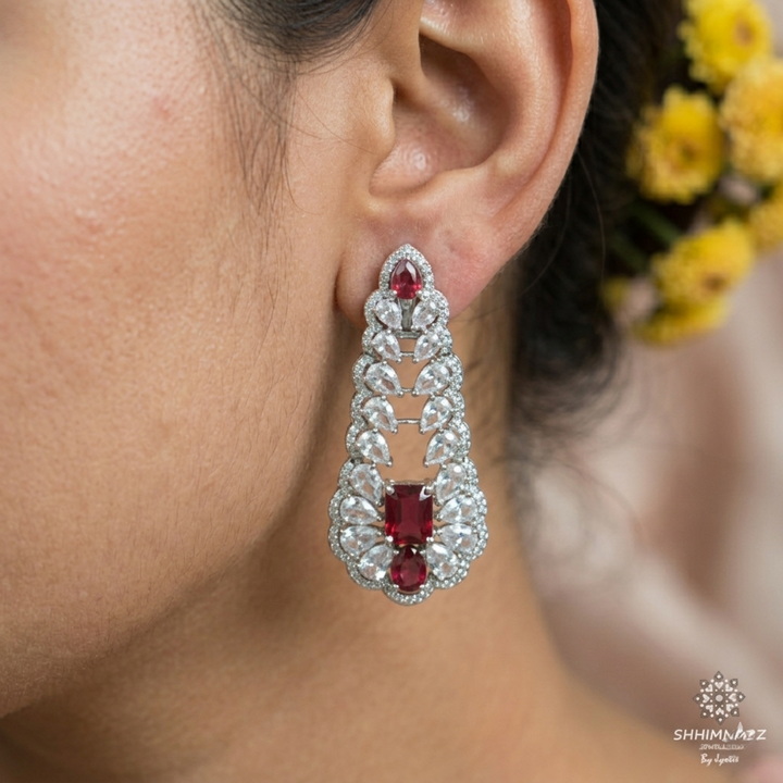Shell Red Earrings