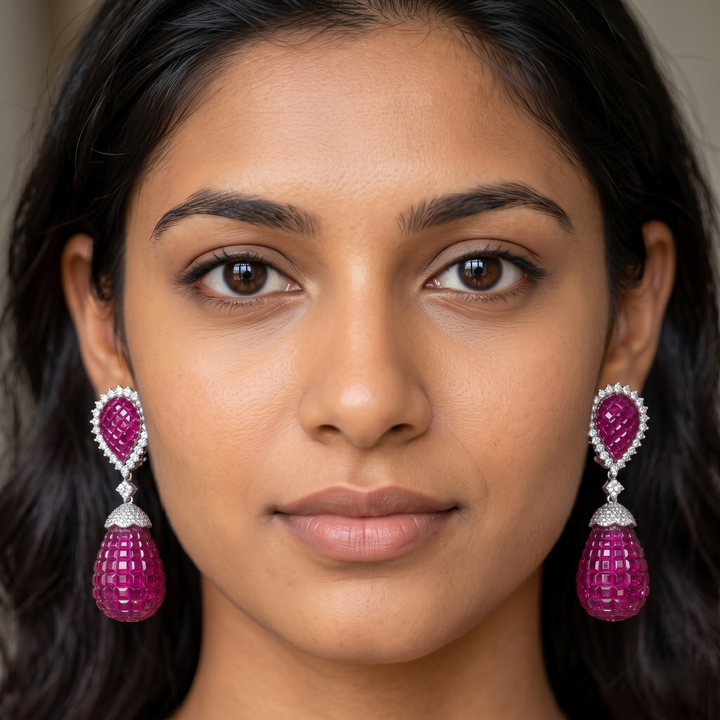 Dropped Shaped Invisible Earrings