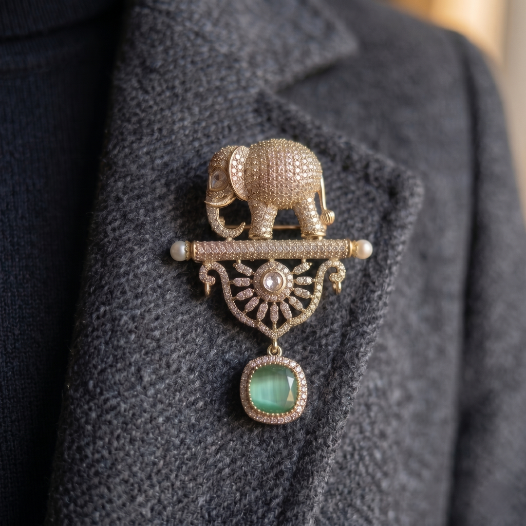 Gajni Polki Brooch