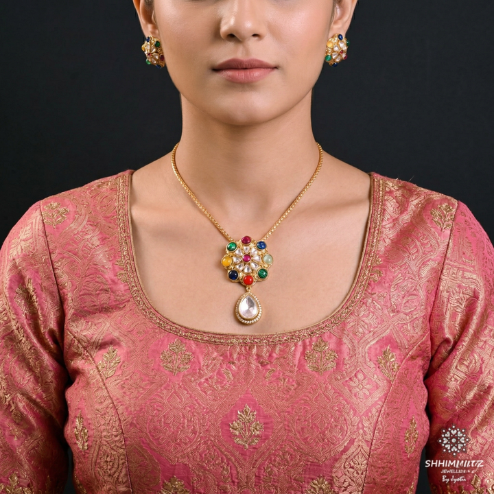 Navratan Pendant set