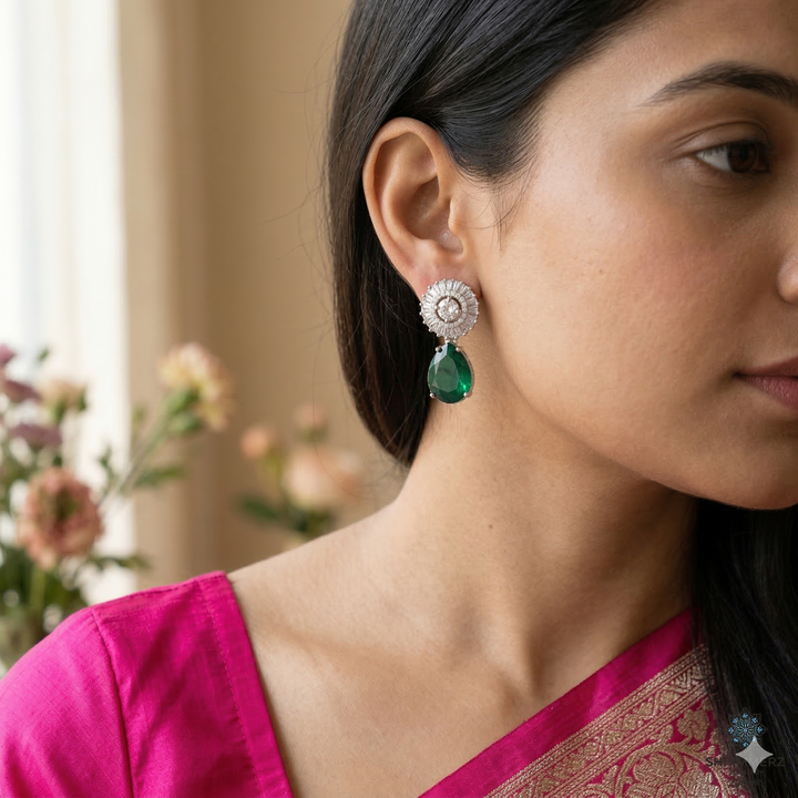 Emerald Drop Earrings
