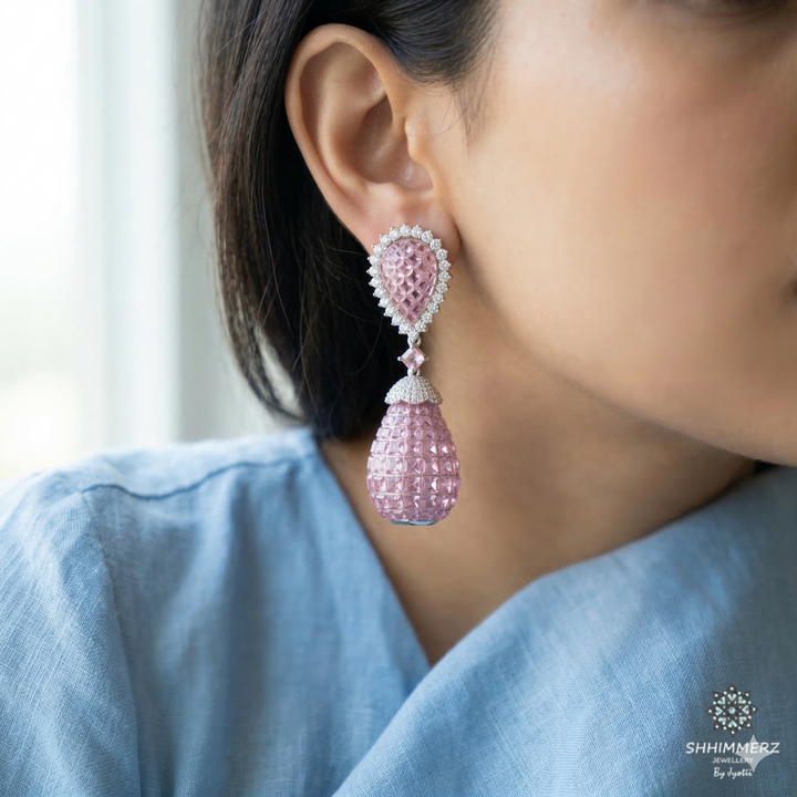 Dropped Shaped Invisible Earrings