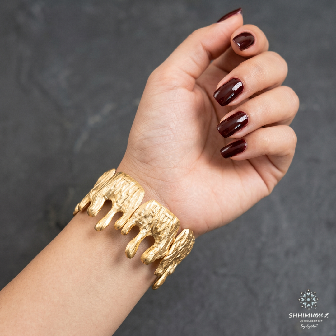 Carved elephant Hand Cuff