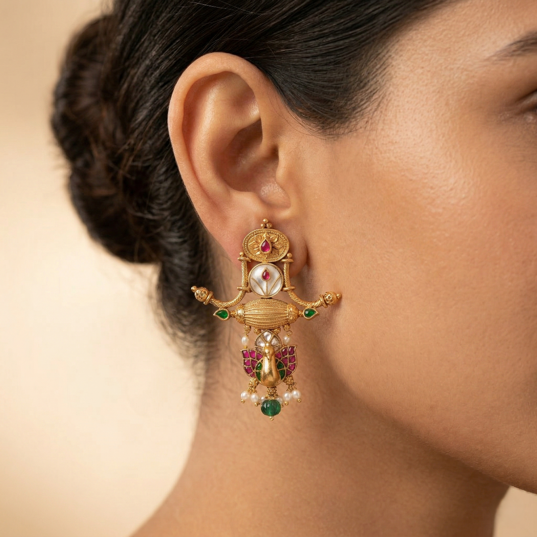 Peacock Jhumkas