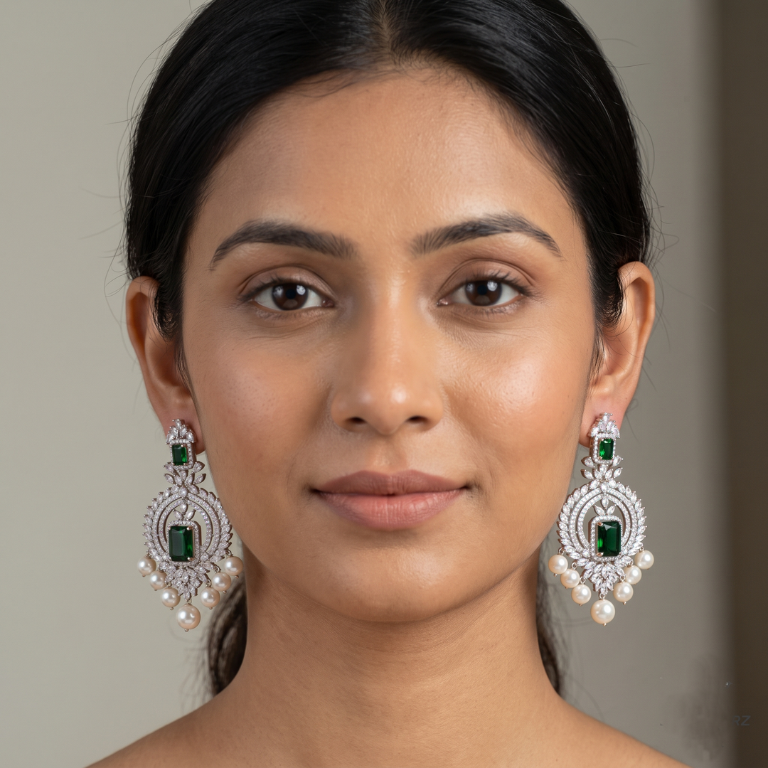 Chand Emerald Earrings