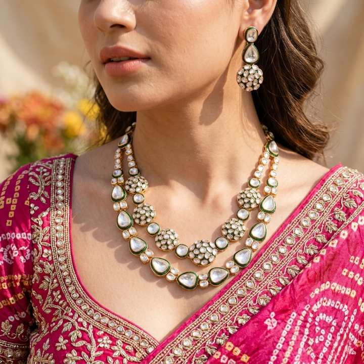 Meena Dual layer Kundan Neckpiece