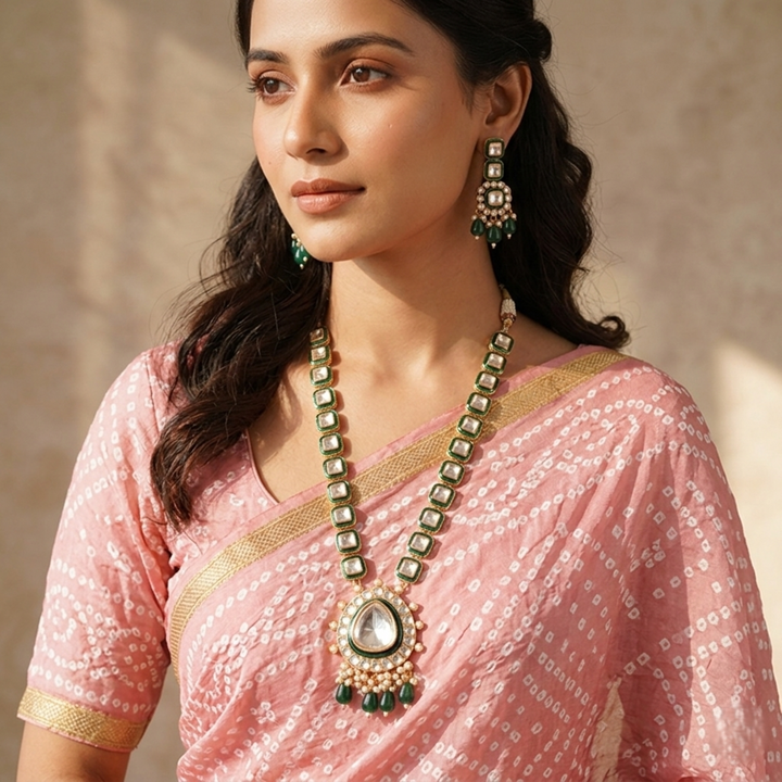 Nayab Uncut Polki Neckpiece