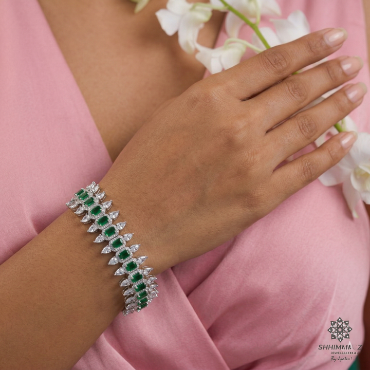 Princess Cut Emerald Bracelet