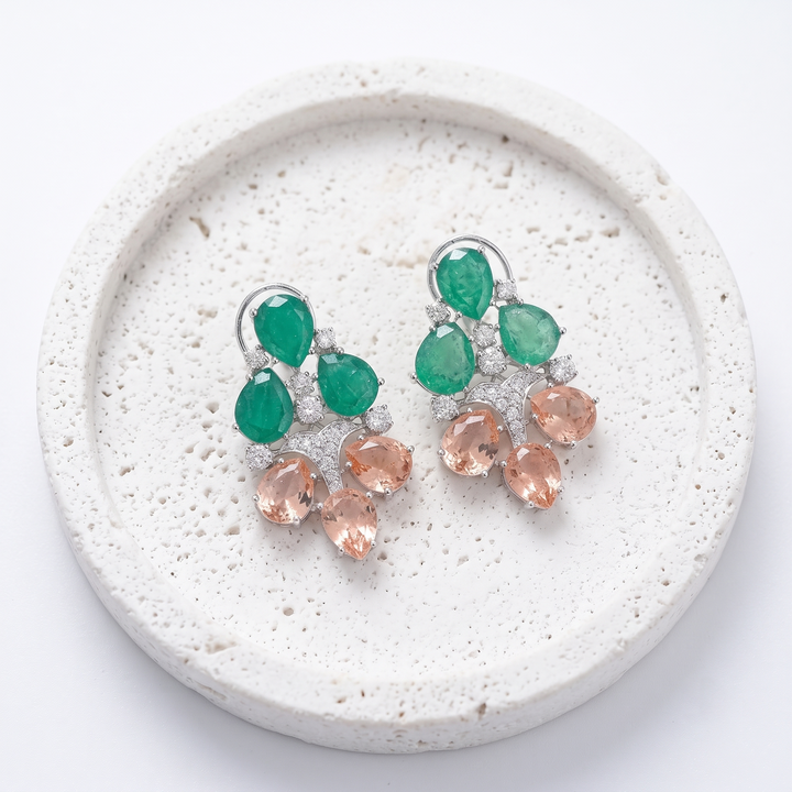 Rose Quartz Studs .