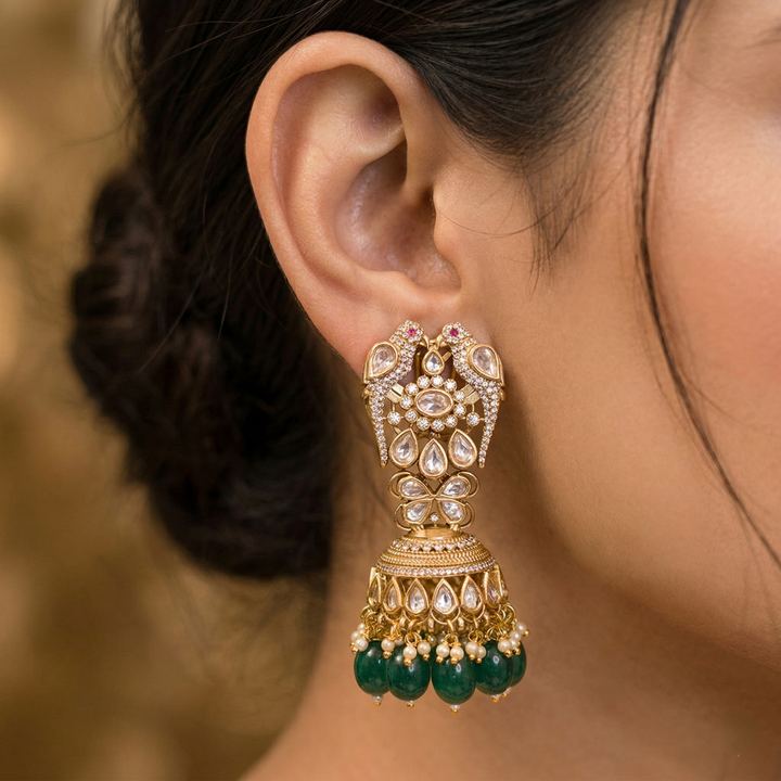 Traditional Parrot Jhumka
