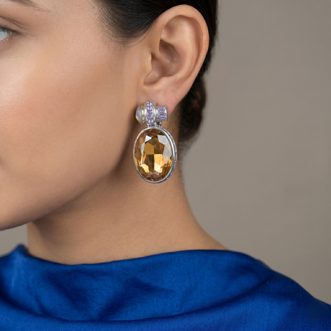 Oval Swarovski Studs