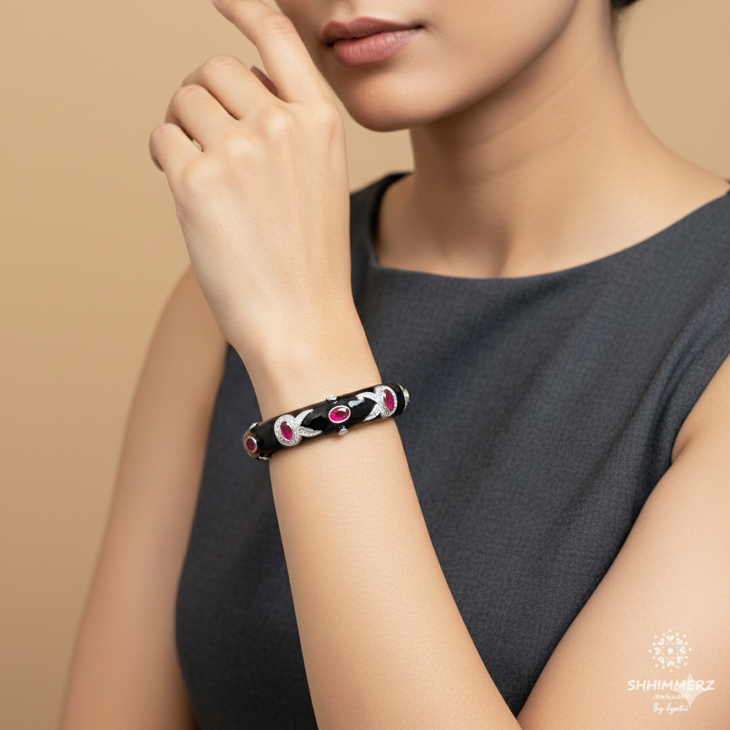 Black Enamel Kada