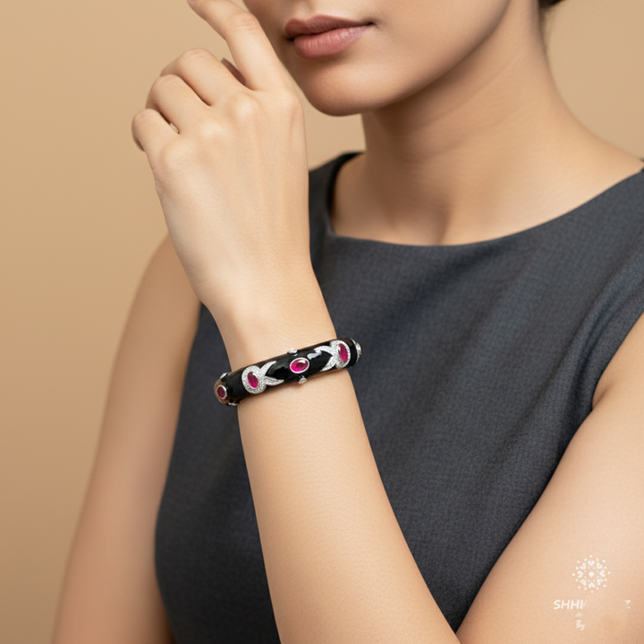 Black Enamel Kada
