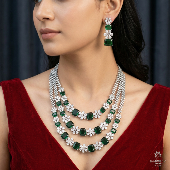Layered Emerald Neckpiece