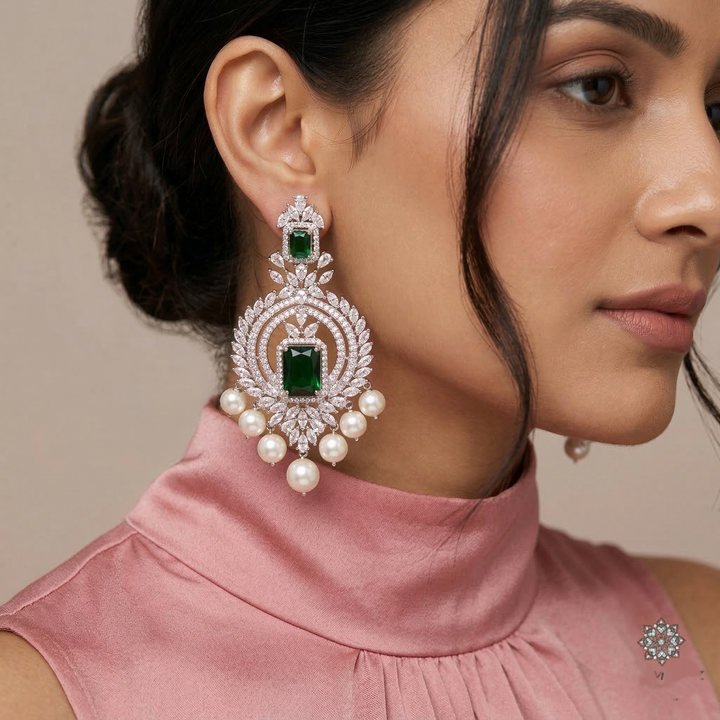 Chand Emerald Earrings